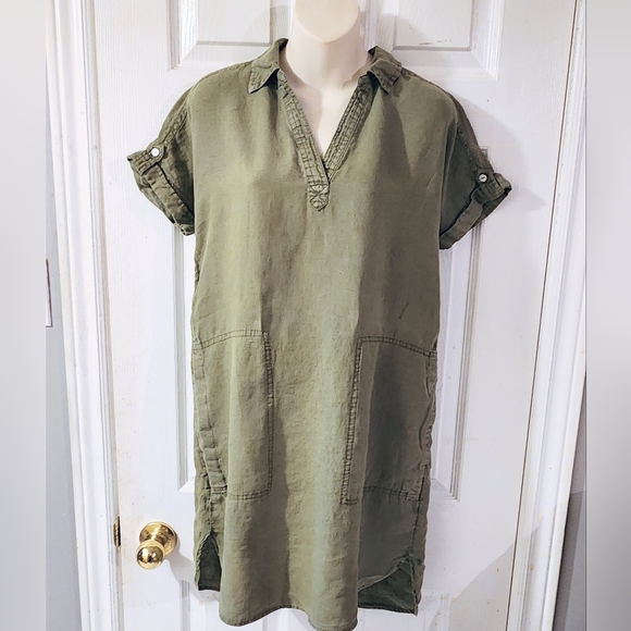 H by Halston Dresses & Skirts - H By Halston Linen Shirt Dress